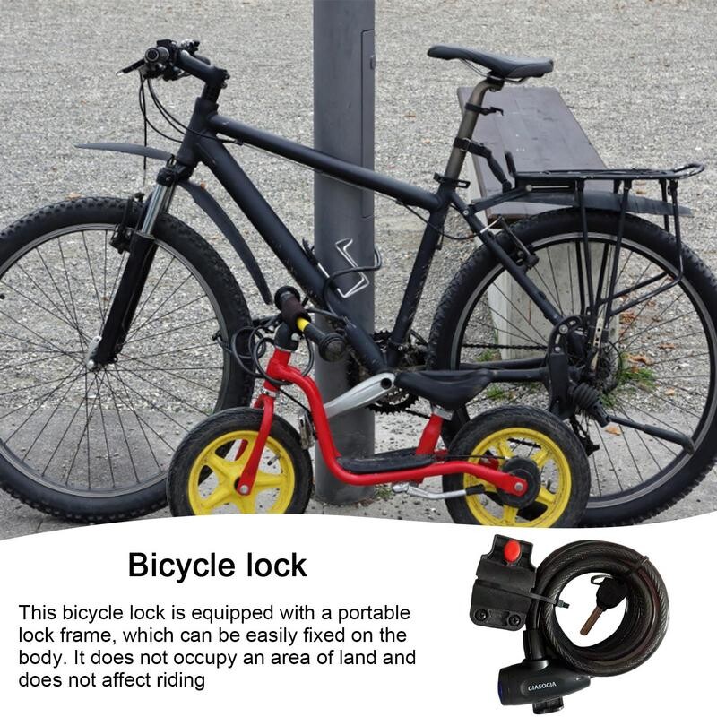 Popularno rasprodana brava za lanac za bicikle 1,0 m, mali uređaj protiv krađe, brave za skutere, namotana sigurna kombinacija brave za bicikle, električna za teške uvjete rada