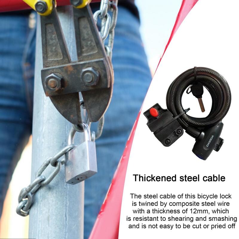 Popularno rasprodana brava za lanac za bicikle 1,0 m, mali uređaj protiv krađe, brave za skutere, namotana sigurna kombinacija brave za bicikle, električna za teške uvjete rada