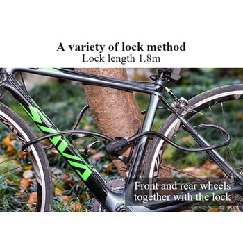 1,2m 1,8m Anti Theft Bike Lock Steel Wire Safe Bicycle Lock Ποιότητα MTB Road Bicycle Lock