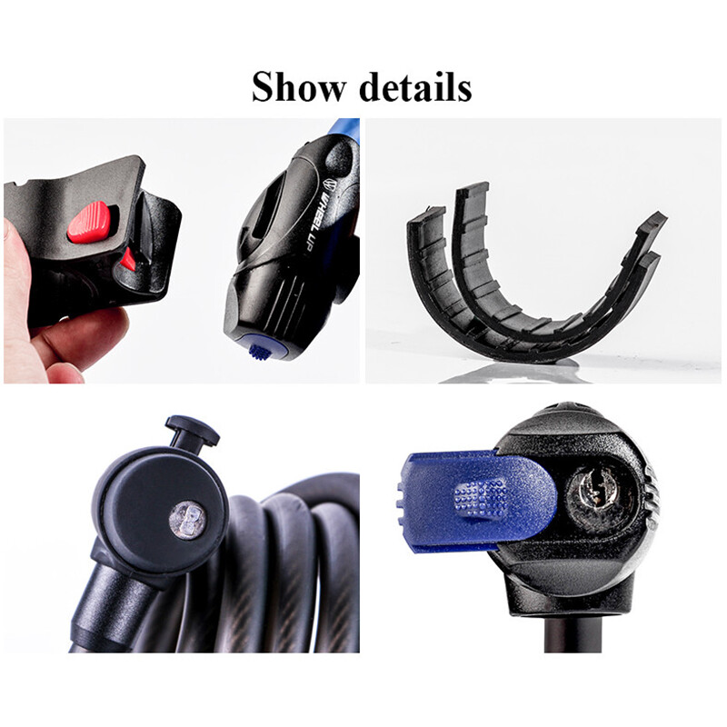 Blocare antifurt pentru biciclete 1,2 m 1,8 m Blocare sigură pentru bicicletă din sârmă de oțel de calitate MTB Blocare pentru bicicletă de drum