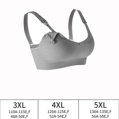 Nagy méretű vezeték nélküli kismama melltartó, elöl nyitott, összegyűjti, megakadályozza a megereszkedést, varrat nélküli 3D lélegző, kényelmes szoptató melltartó