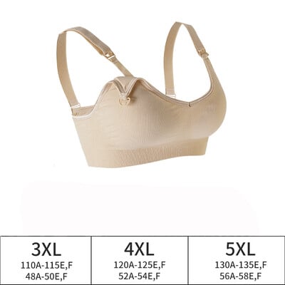 Nagy méretű vezeték nélküli kismama melltartó, elöl nyitott, összegyűjti, megakadályozza a megereszkedést, varrat nélküli 3D lélegző, kényelmes szoptató melltartó