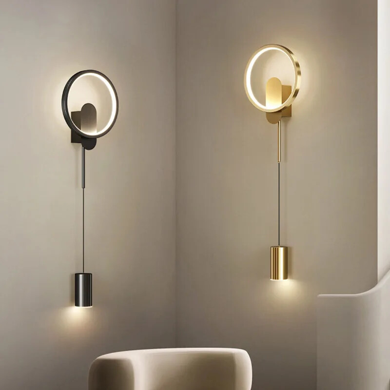 Modernus LED sieninės lempos dizainas Paprasti prabangūs šviestuvai koridoriui miegamojo svetainei Fono viešbučio vidaus namų dekoratyviniai šviestuvai