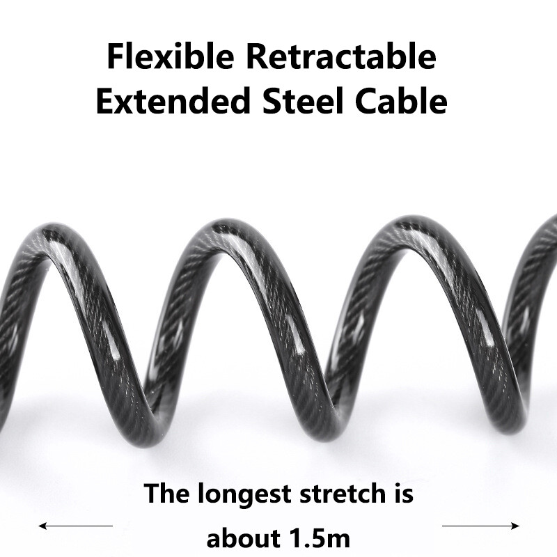 Žičani lanac za zaključavanje bicikla Bicikl brdski bicikl motocikl protiv krađe kombinirana brava kaciga za prtljagu univerzalne brave Dodaci