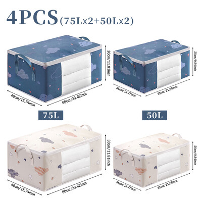 4/2/1 DB paplan tárolótáska nagy kapacitású válogatótáskák ruhák paplantakaró porálló szekrény ágy alatti nedvességálló rendszerező