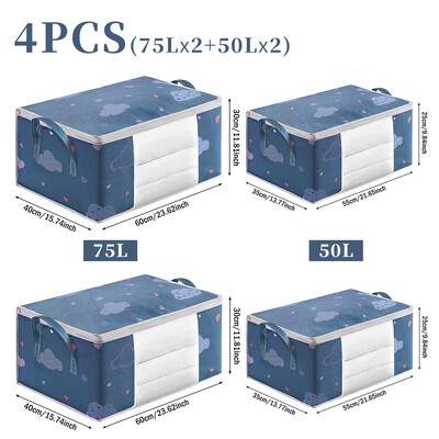 4/2/1 DB paplan tárolótáska nagy kapacitású válogatótáskák ruhák paplantakaró porálló szekrény ágy alatti nedvességálló rendszerező