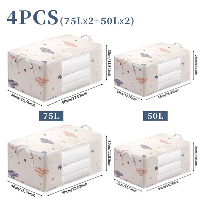 4/2/1 DB paplan tárolótáska nagy kapacitású válogatótáskák ruhák paplantakaró porálló szekrény ágy alatti nedvességálló rendszerező