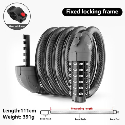 Xunting Bicycle 5ψήφιος κωδικός Cable Lock Mountain Bike Road Lock Αντικλεπτικό συνδυασμός Αριθμός Κωδικός Αξεσουάρ ποδηλάτου ασφαλείας