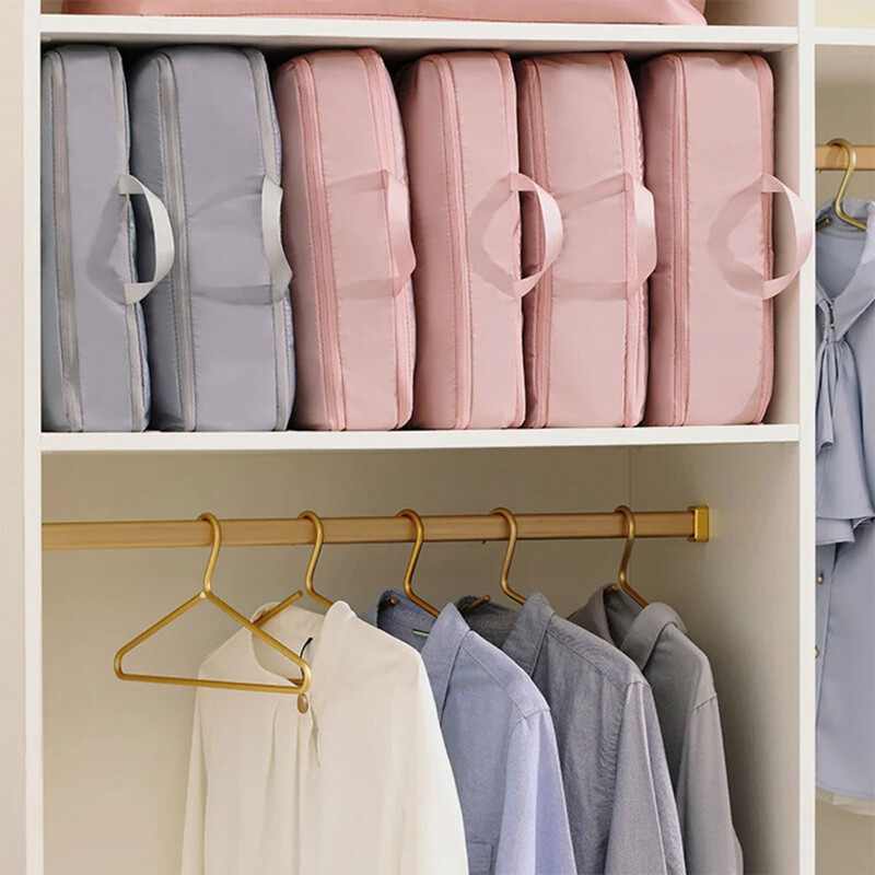 Lielas ietilpības drēbju glabāšanas soma Ūdensnecaurlaidīgs skapis, drēbju skapja organizators Segas spilvenu segas organizators Putekļu necaurlaidīgs gultas piederums