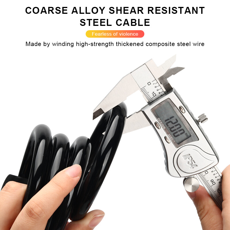 RIDERACE kerékpár kábelzár hegyikerékpár hordozható lopásgátló gyűrűs zár nagy biztonságú robogóhoz elektromos e-bike országúti kerékpározáshoz