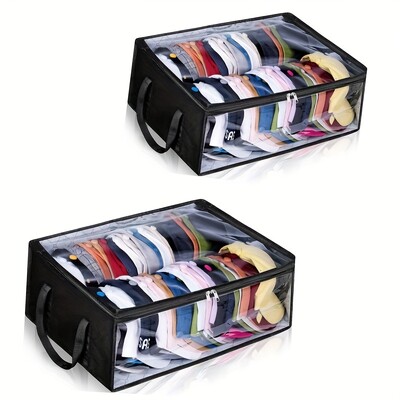 1 buc/2 buc Sac de praf pentru depozitarea pălăriilor Capacitate mare pentru diferite tipuri. Capac din plastic transparent și menține forma ferestrei Curățarea pălăriilor