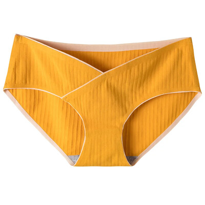 Prugaste jacquard pamučne gaćice s niskim strukom na trbuhu za trudnice Bešavne donje rublje veće veličine za trudnice Ženske trudničke gaćice