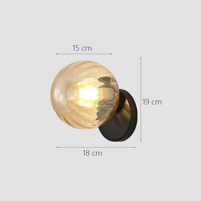 LED-es fali lámpák üveggolyós világítás hálószoba nappaliba beltéri fali lámpák folyosó folyosó belső fali lámpákhoz