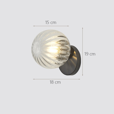LED-es fali lámpák üveggolyós világítás hálószoba nappaliba beltéri fali lámpák folyosó folyosó belső fali lámpákhoz