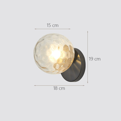LED-es fali lámpák üveggolyós világítás hálószoba nappaliba beltéri fali lámpák folyosó folyosó belső fali lámpákhoz