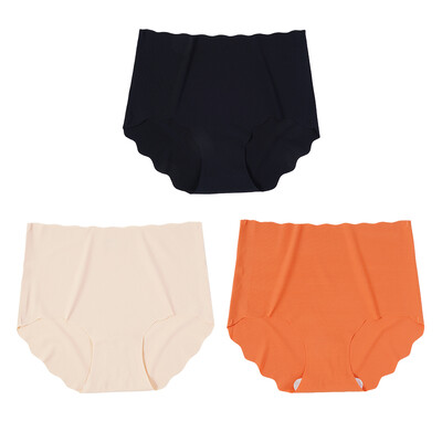 3 komada/komplet Bešavno donje rublje za trudnice Nevidljive gaćice Ultra-tanke visoke struke jednobojne, udobno i mekano donje rublje