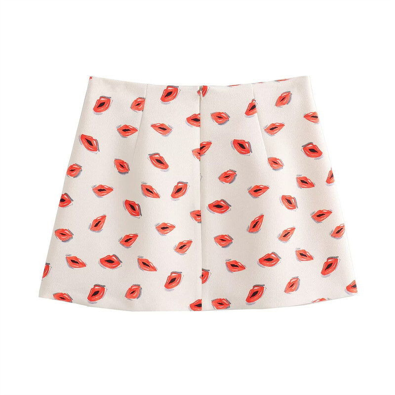 Taop&Za 2024 Set de fuste de cămașă largi imprimate, cu mânecă lungă, cu rever, în stil european și american