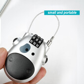 Cască Blocare codificată Cablu telescopic de oțel Motocicletă Combinație Lacăt Antifurt Parolă Instrument de blocare a roții