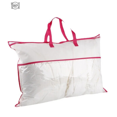 Διαφανές μη υφαντό μαξιλάρι παπλωματοκουβέρτα με φερμουάρ Τσάντα αποθήκευσης Αδιάβροχη στη σκόνη Τσάντα οικιακής οργάνωσης Τσάντα tote Τσάντα διάφορα μεγέθη