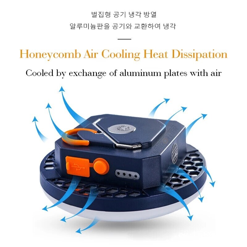 Punjiva snažna svjetiljka za kampiranje s magnetom Snažno svjetlo Prijenosne svjetiljke LED svjetla za šator Rasvjeta za popravak na poslu