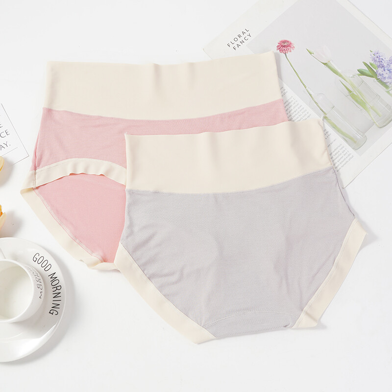 Jednobojno bešavno donje rublje sa širokim rubom i visokim strukom za trudnice velike veličine Ženske mekane prozračne i udobne gaćice