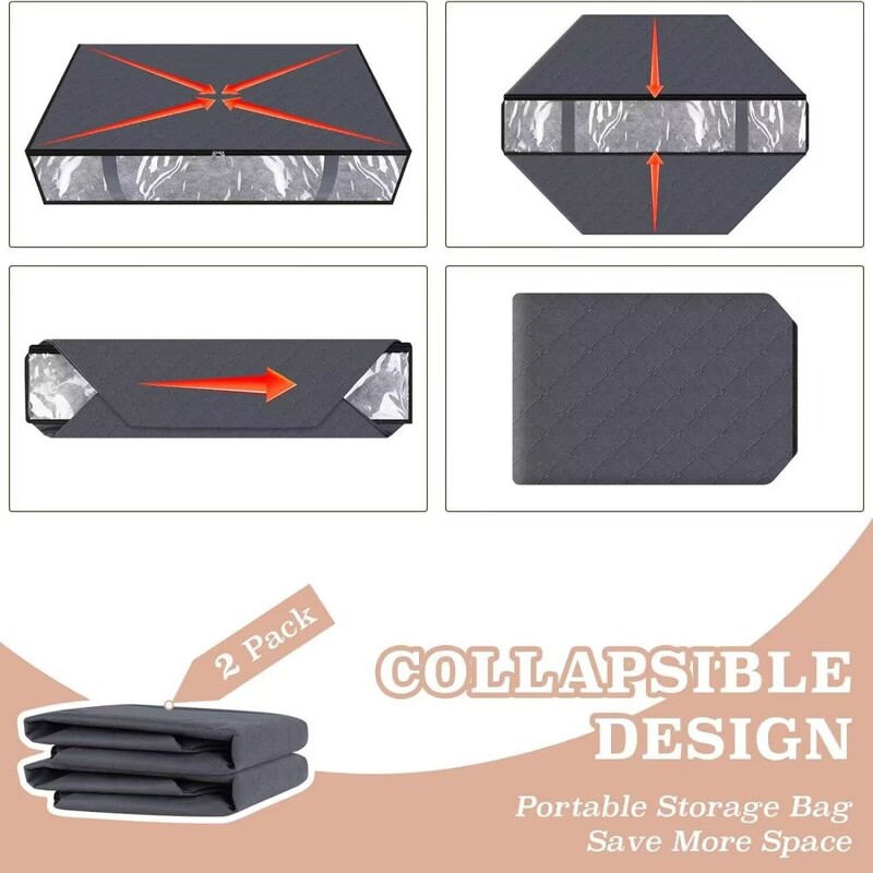 Saci de depozitare, depozitare haine, containere de depozitare sub pat, organizatoare pliabile de depozitare pentru haine și lenjerie de pat