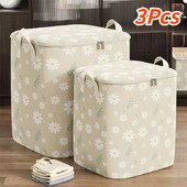 Karikatūras margrietiņu raksta uzglabāšanas kaste liela ietilpība rāvējslēdzēja organizators Daudzpusīgs putekļu necaurlaidīgs konteiners apģērbu uzglabāšanas soma