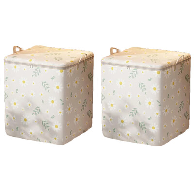 Karikatūras margrietiņu raksta uzglabāšanas kaste liela ietilpība rāvējslēdzēja organizators Daudzpusīgs putekļu necaurlaidīgs konteiners apģērbu uzglabāšanas soma