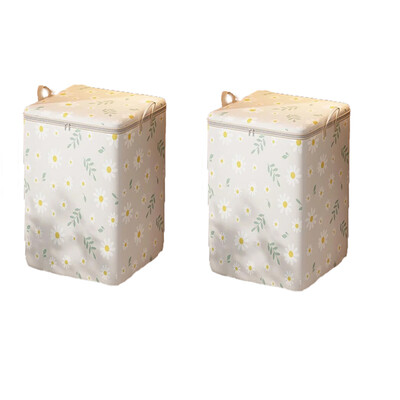 Karikatūras margrietiņu raksta uzglabāšanas kaste liela ietilpība rāvējslēdzēja organizators Daudzpusīgs putekļu necaurlaidīgs konteiners apģērbu uzglabāšanas soma