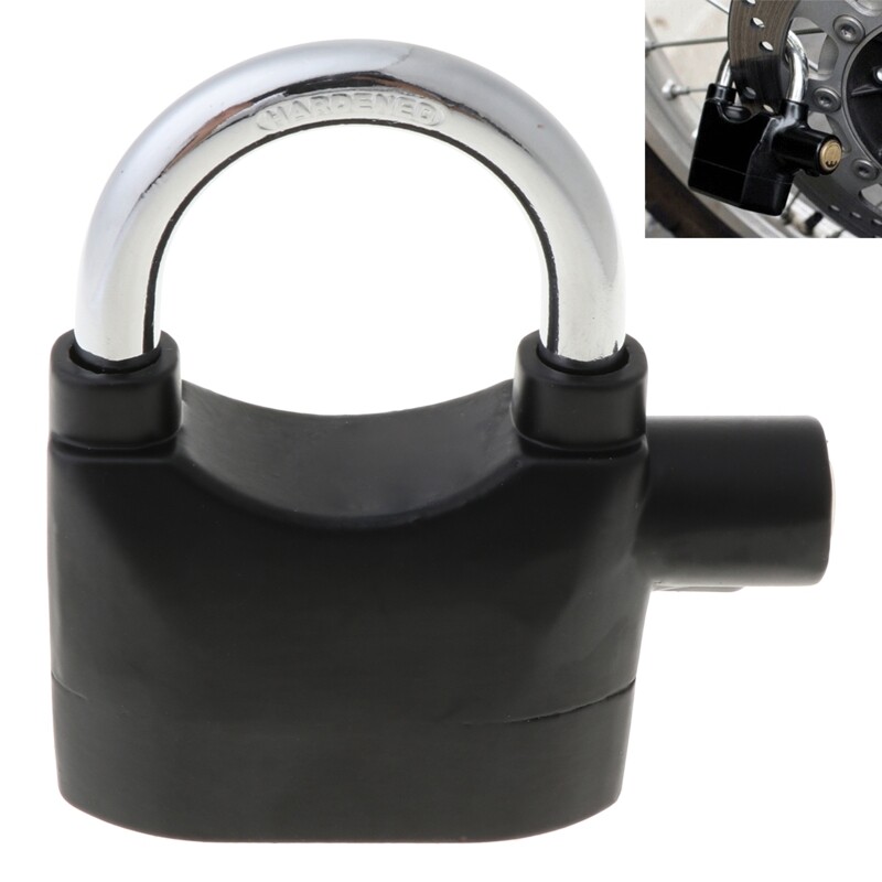 Lacăt cu alarmă cu sirenă rezistent la apă. Blocare cu alarmă pentru motocicletă cu fascicul scurt