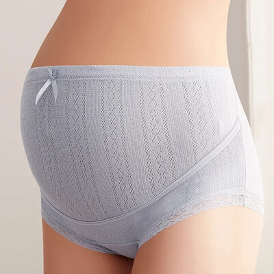 Εσώρουχα για έγκυες γυναίκες Ρυθμιζόμενο Tummy Control Lace εσώρουχα μονόχρωμα εσώρουχα καθαρό βαμβακερό ψηλόμεσο μητρότητας