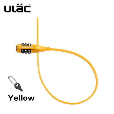 ULAC Ciclism Blocare cu parolă din 3 cifre MTB Bicicletă de drum Blocare portabilă pentru cască din aliaj de zinc Blocare de siguranță pentru bicicletă Antifurt Cod combinat