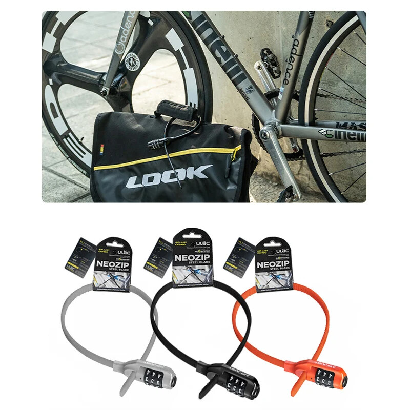ULAC Ciclism Blocare cu parolă din 3 cifre MTB Bicicletă de drum Blocare portabilă pentru cască din aliaj de zinc Blocare de siguranță pentru bicicletă Antifurt Cod combinat