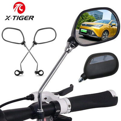 X-TIGER Oglinda retrovizoare pentru biciclete, reglabila cu unghi larg 360D, rotatie 360D, oglinda pentru ghidon pentru bicicleta de munte motocicleta 2 unitati