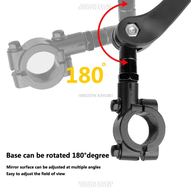 Dviračio galinio vaizdo veidrodėlis plataus diapazono galinis taikiklis galinio vaizdo atšvaitas Reguliuojamas vairas, kairysis dešinysis veidrodis, dviratis, skaidrus