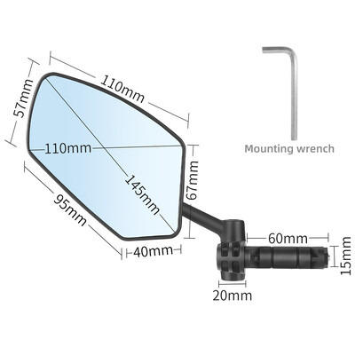WEST BIKING dviračio vairo galinio vaizdo veidrodėlis 1vnt saugaus reguliuojamo pasukamo veidrodėlio skaidrus Mtb plento dviračių priedai