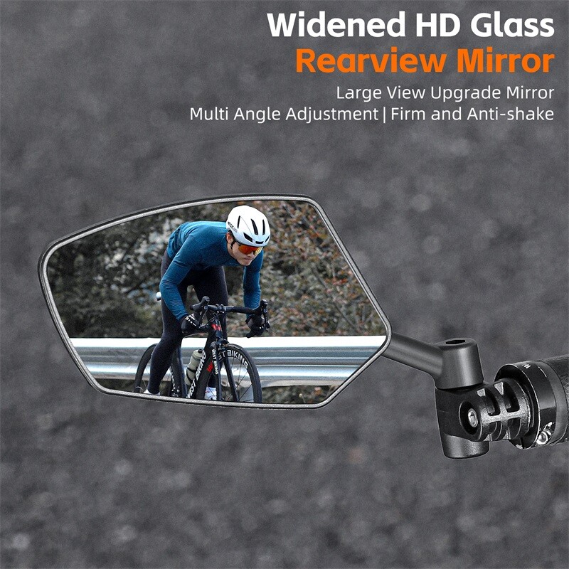 WEST BIKING dviračio vairo galinio vaizdo veidrodėlis 1vnt saugaus reguliuojamo pasukamo veidrodėlio skaidrus Mtb plento dviračių priedai