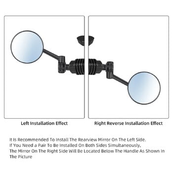 WEST BIKING Огледало за велосипед Противоотблясъци Край на кормилото 360 Огледало за обратно виждане Широкоъгълно Странично огледало за велосипед с висока разделителна способност