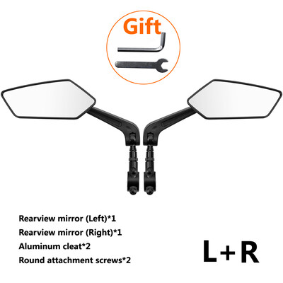 Kerékpáros tükör kerékpáros visszapillantó tükör kerékpárhoz HD állítható kerékpáros tükrök, bal jobb szögű széles kerékpártartozékok