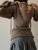 Modna ženska majica kratkih rukava Puloveri s dugim rukavima s brodskim izrezom Jednobojni pleteni pulover Ležerne majice Ulična Y2k ljetna majica