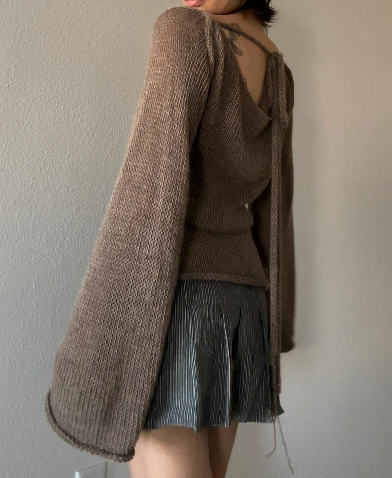 Modna ženska majica kratkih rukava Puloveri s dugim rukavima s brodskim izrezom Jednobojni pleteni pulover Ležerne majice Ulična Y2k ljetna majica