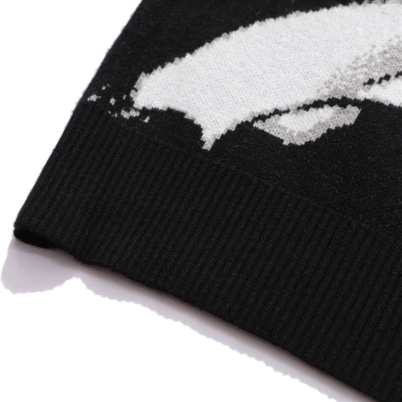 Sieviešu hiphopa ielu apģērbi Harajuku džemperis vintage japāņu stila anime meitenes trikotāžas 2023 kokvilnas pulovers džemperi sieviešu apģērbi