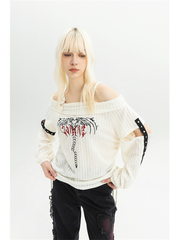 Naiste prindiga Pullover Kootud kampsun Harajuku Korea Y2k pikkade varrukatega Oversize kampsunid Kampsunid Vintage 2000ndate riided 2024 sügis