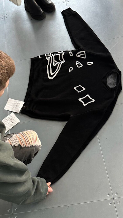 Új Hip Hop Streetwear Kötött pulóver férfi gótikus portré Print Pullover őszi Harajuku Pamut pulóver női Túlméretes pulóver