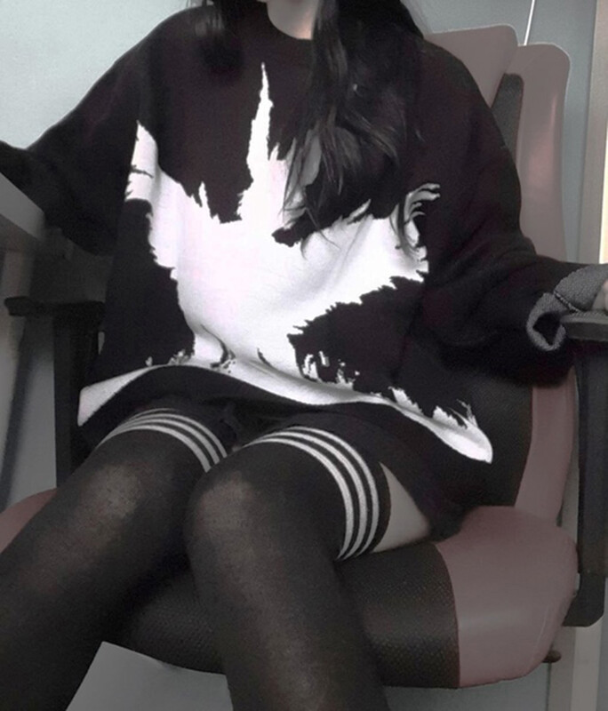 Mezginiai Vyriški Moteriški megztiniai Harajuku Mados Vyriški Rudens Žiemos Laisvi Kasdieniai Gatvės Apranga Megztiniai Megztiniai Vintažiniai drabužiai