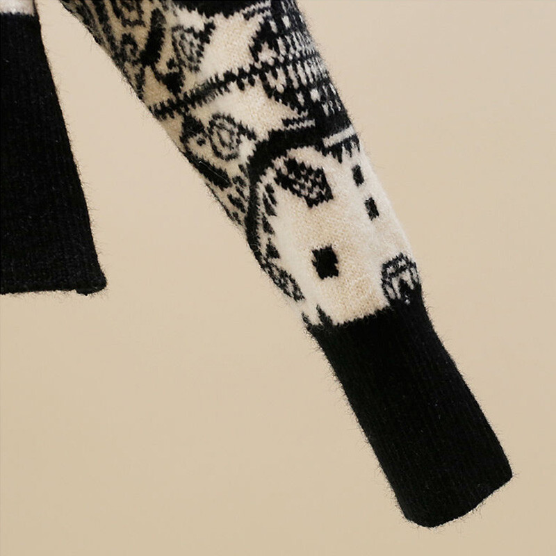 Tricotat geometric cu diamante moi, mărgele, vintage, cu gâtul O, pulover pentru femei, pulovere de modă coreeană, pulovere scurte pentru femei, topuri șic