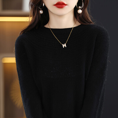 pulover 100% pulover de cașmir de primă linie pentru femei tricotat largi pentru damă toamnă și iarnă stil occidental culoare uni