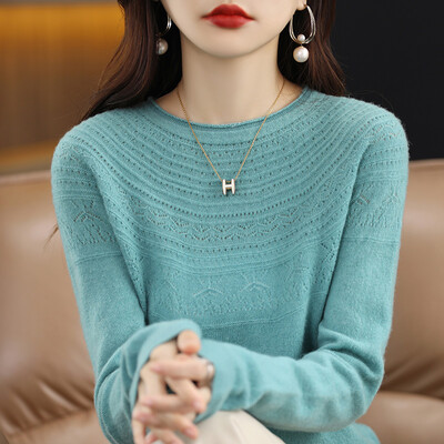 pulover 100% pulover de cașmir de primă linie pentru femei tricotat largi pentru damă toamnă și iarnă stil occidental culoare uni