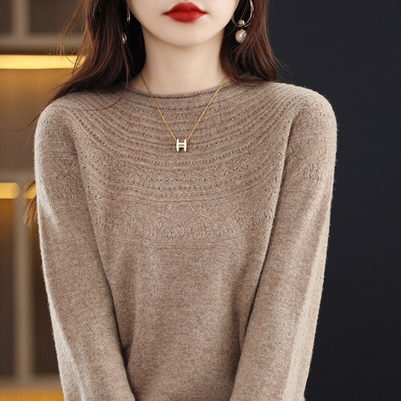pulover 100% pulover de cașmir de primă linie pentru femei tricotat largi pentru damă toamnă și iarnă stil occidental culoare uni