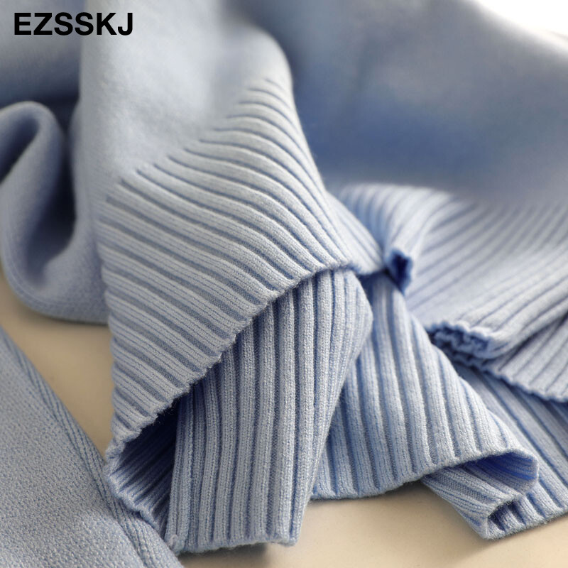 Koreai stílusú pulóver, női pulóver, alkalmi fél garbó, hosszú ujjú, kötött pulóver, női pulóver, tömör alap pulóver